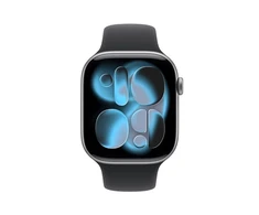Apple Watch Series 11 GPS + Cellular 46mm Space Grey Aluminium Case with Black Sport Band - M/L - MFCA4ET/A