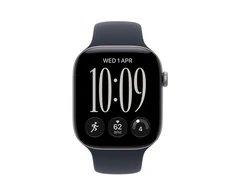 Išmanusis laikrodis Apple Watch Series 12 GPS 46 mm kosminio pilkojo aliuminio korpusas su tamsiai mėlyna sportine apyranke – S/M – MJEH4ET/A