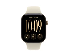 Išmanusis laikrodis Apple Watch Series 12 GPS 46mm šviesaus aukso aliuminio korpusas su smėlio spalvos Sport apyranke - S/M - MJEN4ET/A