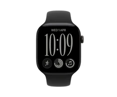 Išmanusis laikrodis Apple Watch Series 12 GPS + Cellular 46 mm juodo aliuminio korpusas su juoda sportine apyranke - S/M - MJG84ET/A