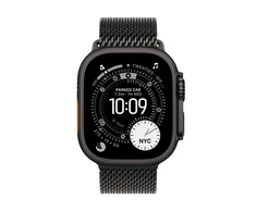 Apple Watch Ultra 3 GPS + Cellular 49mm Black Titanium Case with Black Titanium Milanese Loop - Medium - MF1Q4ET/A