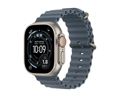 Apple Watch Ultra 3 GPS + Cellular 49mm Natural Titanium Case with Anchor Blue Ocean Band - MEWH4ET/A