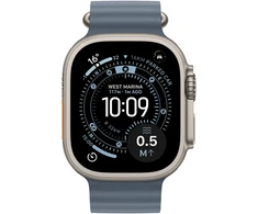 Apple Watch Ultra 3 GPS + Cellular 49mm Natural Titanium Case with Anchor Blue Ocean Band - MEWH4ET/A