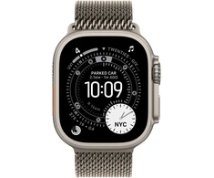 Apple Watch Ultra 3 GPS + Cellular 49mm Natural Titanium Case with Natural Titanium Milanese Loop - Medium - MEWY4ET/A