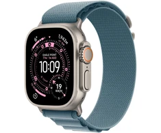 Apple Watch Ultra 3 GPS + Cellular 49mm Natural Titanium Case with Light Blue Alpine Loop - Medium - MEWM4ET/A