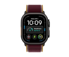 Apple Watch Ultra 4 GPS + Cellular 49mm Black Titanium Case with Burgundy Trail Loop - M/L - MJC44ET/A