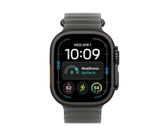 Apple Watch Ultra 4 GPS + Cellular 49mm Black Titanium Case with Translucent Black Ocean Band - MJAY4ET/A