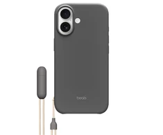 Apple „Beats iPhone 17“ dėklas su atlošu, „MagSafe“ ir kameros valdymu – granito pilkos spalvos