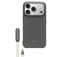 Apple „Beats iPhone 17 Pro“ dėklas su atlošu, „MagSafe“ ir kameros valdymu – granito pilkos spalvos