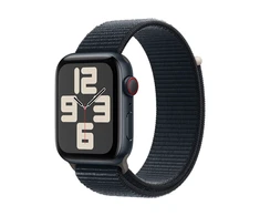 Išmanusis laikrodis Apple Watch SE GPS + Cellular, 44 mm, Vidurnakčio spalvos aliuminio korpusas su vidurnakčio spalvos sportiniu dirželiu