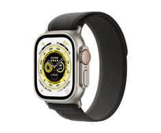 Apple Watch Ultra GPS + Cellular, 49mm Titanium Case with Black/Gray Trail Loop - M/L MQFX3UL/A