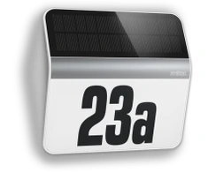STEINEL XSolar LH-N LED žibintas - namo numeris (su fotorele ir saulės baterija, plieno sp.)