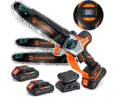 Akumuliatorinis grandininis pjūklas Humberg HM-437 10" 8" (JS-543711)