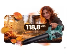 Humberg Dmuchawa akumuliatorinė do liści trawy śniegu 21 V 300 W 2xAKU 3,0 Ah Plonos PL-640