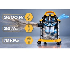 Humberg Dulkių siurblys pramoninis 20 l 3600 W universalus na mokro i sucho HM-407