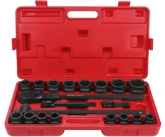 Kraftdele Suktukas + prailgintuvai + smūginės galvutės 3/4" 21 vnt. KD11868