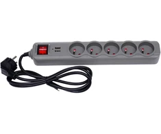 Kraftdele Ilgintuvas su USB lizdais 1,5 m KD4033