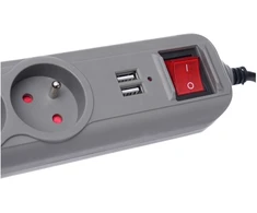 Kraftdele Ilgintuvas su USB lizdais 1,5 m KD4033