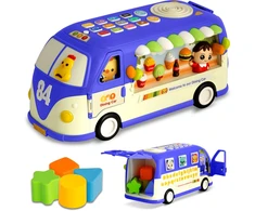 Edukacinis žaislas RK-741 Ricokids autobusas mėlynas