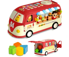 Edukacinis žaislas RK-741 Ricokids autobusas raudonas