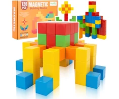 Malplay Magnetinis kubelių konstruktorius, 2D, 3D, 126vnt.