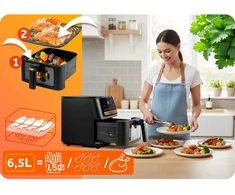 Belaidė juoda gruzdintuvė Berdsen BD-655 Air Fryer
