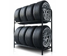 Metalinis padangų stovas-lentyna 8 padangoms Humberg HM-386