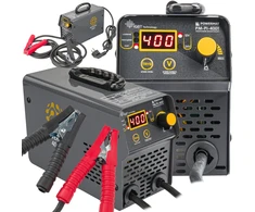 Powermat Akumuliatoriaus įkroviklis su inverteriu ir paleidimo funkcija 400A 12/24 V įkroviklis 40A PM-PI-400T
