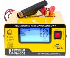 Powermat Prostownik mikroprocesorowy akumulatorowy 12/24V PM-PM-50B