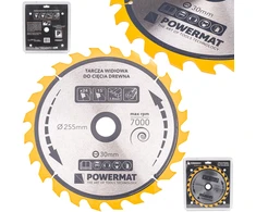 Powermat Deimantinė diskinė lentpjūvė medienai 255x30 24z TDD-255x30x24Z