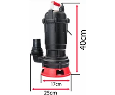 Red Technic Septiko siurblys su smulkintuvu, 4-in-1, nešvariam vandeniui, nuotekų siurblys, panardinamas siurblys su smulkintuvu, 750W didelio našumo siurblys