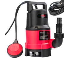 Red Technic Panardinamas siurblys švariam ir nešvariam vandeniui, su plūdiniu jungikliu, didelio našumo, automatinis veikimas, drenažui ir vandens perkėlimui
