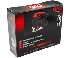 Red Technic Elektrinė siaurapjūklis, 1400 W, su 15 pjūklelių, reguliuojama švytuoklė, lazerinis kreipiklis, medienos ir metalo pjovimui, elektrinis įrankis