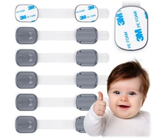 „Ricokids 798101“ spintelės atidarymo apsaugos, 6 vnt., pilkos