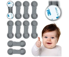 „Ricokids“ 798301 spintelės atidarymo apsaugos, 10 vnt., pilkos spalvos