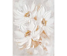 Aliejinė tapyba 60x80cm, trys baltos gėlės
