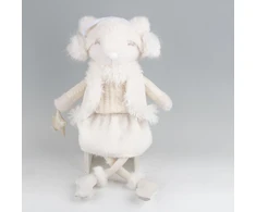Dekoracija FAB EMMA H54cm, lapė, balta