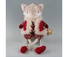 Dekoracija FAB HENRI H51cm, lapė, raudona