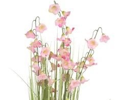 Dirbtinė gėlė SODE H87cm, violetinė campanula, žolė su vazonu