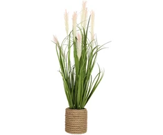 Home4You Dirbtinis augalas IN GARDEN H70cm, šviesiai rausva žolė su vazonu