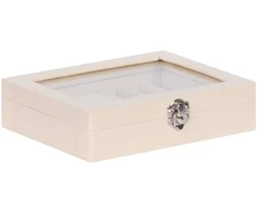 Juvelyrinių dirbinių dėžutė SEZANE 20x15x4,5 cm, balta
