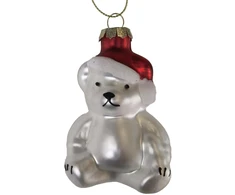 Kalėdinis papuošalas JOY BEAR 8cm, stiklas