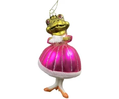 Kalėdinis papuošalas JOY FROG PRINCESS 12,2 cm, stiklas