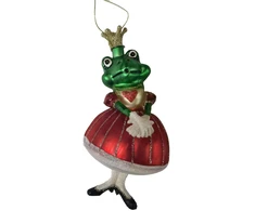 Kalėdinis papuošalas JOY FROG QUEEN 14cm, stiklas