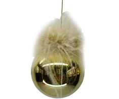 Kalėdinis papuošalas JOY GOLDY D8cm, stiklas