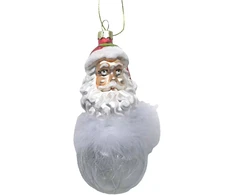 Kalėdinis papuošalas JOY SANTA BALL 14cm, stiklas