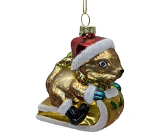Kalėdinis papuošalas JOY SQUIRREL 9cm, stiklas