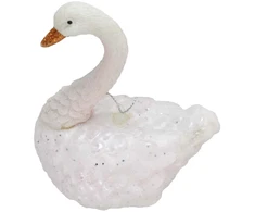 Kalėdinis papuošalas JOY SWAN 10,5 cm, stiklas