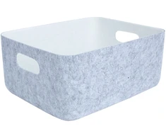 Krepšelis LIDO FELT 33x25xH14cm, šviesiai pilkas