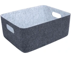Krepšelis LIDO FELT 33x25xH14cm, tamsiai pilkas